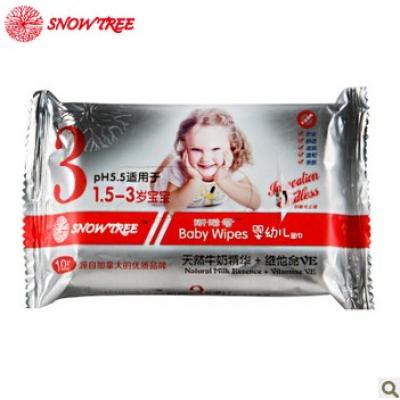 斯诺奇婴幼儿3段60片湿巾