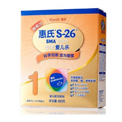 惠氏1段金装爱儿乐400g婴儿奶粉适合0-12个月 宝宝